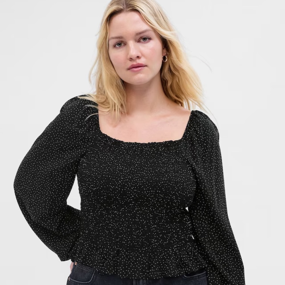 Gap Print Smocked Top